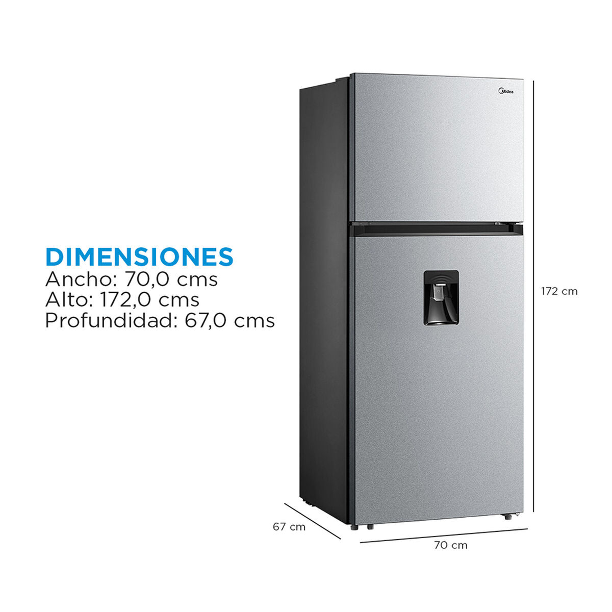 Refrigerador No Frost Midea MDRT580MTE50 407 lts.