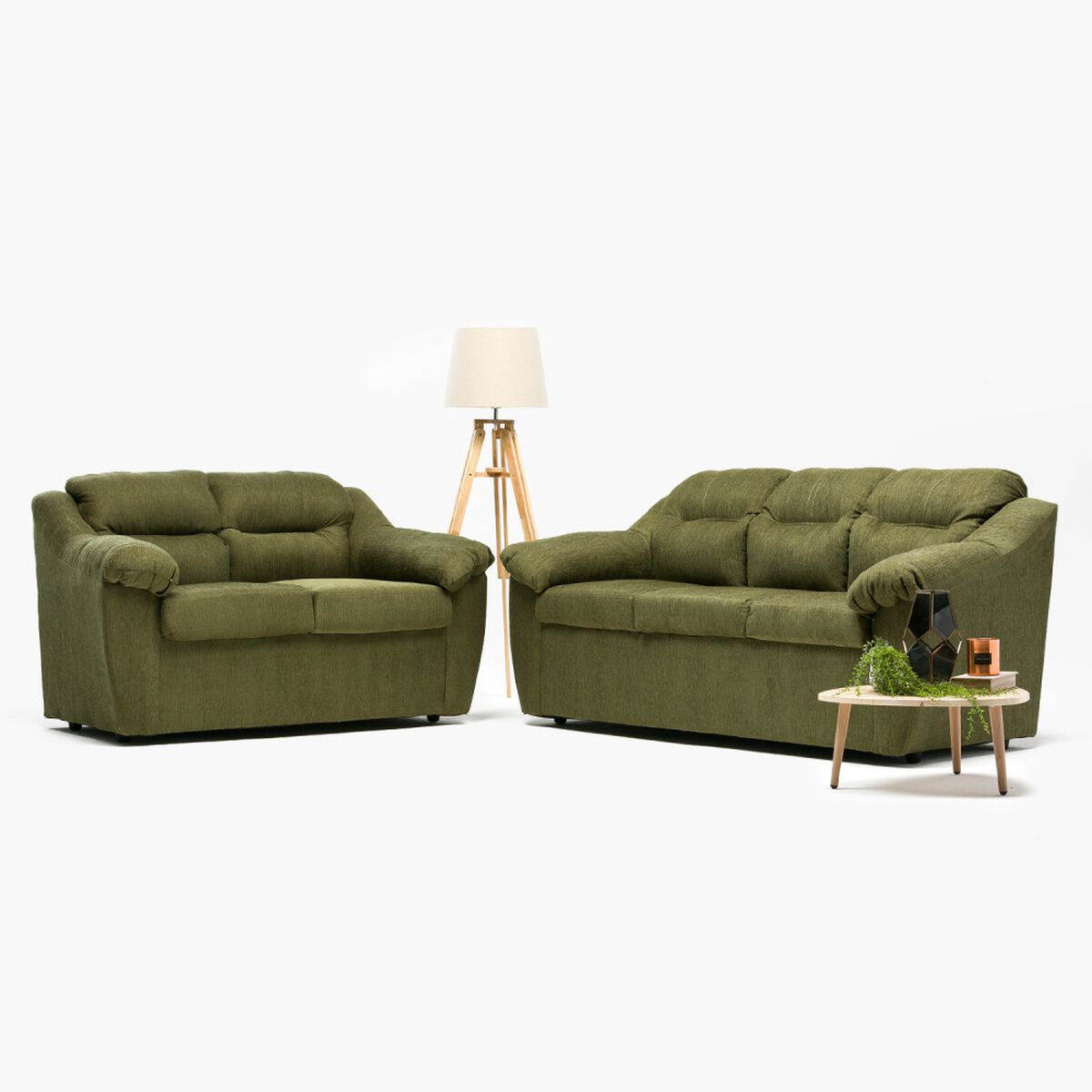 Juego de Living Cabsur Asturias 5 Cuerpos Verde