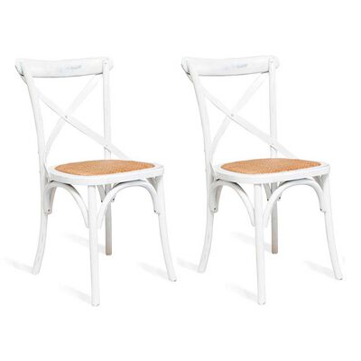 Set 2 Sillas Spazzio Retro Blanca