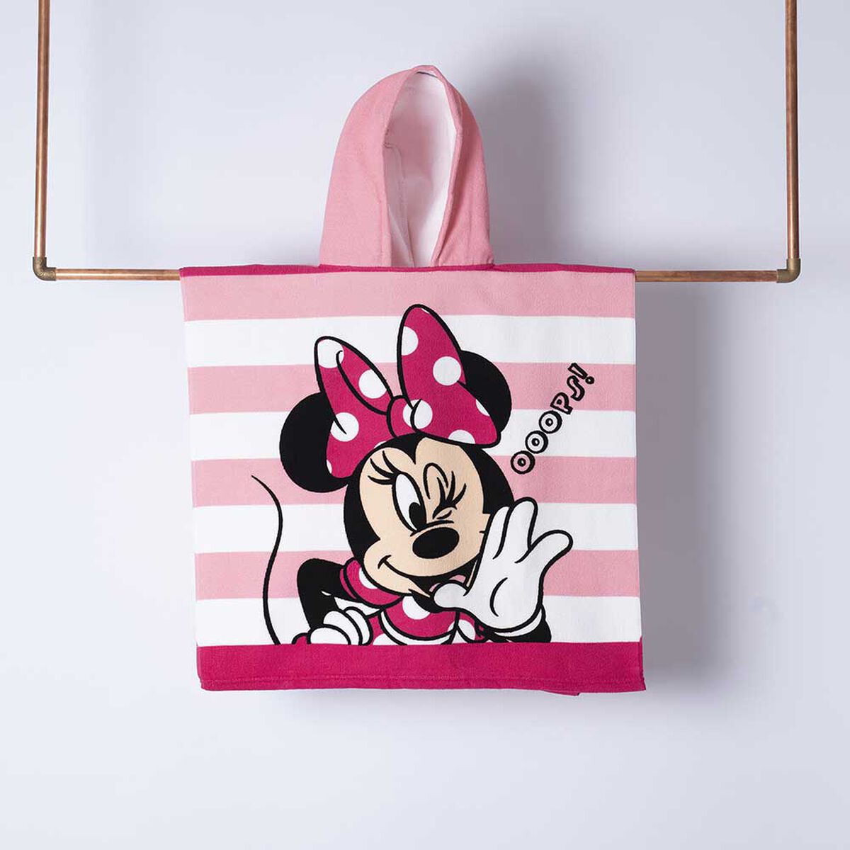 Toalla con Capucha Infantil Disney Minnie Oops 60 x 120 cm