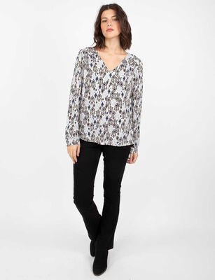 Imagen 2 del producto Blusa Estampada Mujer Alma Azul, Negro, Rosado
