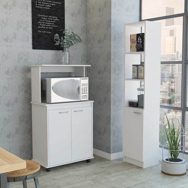 Combo Mueble de Cocina para Microondas + Optimizador TuHome Kitchen Blanco