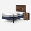Cama Europea Rosen 1,5 Plazas Indie + Respaldo + Velador Dolce