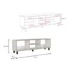 Rack TV TuHome Nomik Texas Blanco Hasta 70"