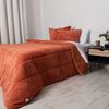 Plumón Liso Mashini 2 Plazas Corduroy Coral Sherpa Terracota