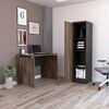 Combo Escritotio + Biblioteca 1 Puerta TuHome Home Office Negro Soft-Co&ntilde;ac