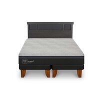 Cama Europea CIC Base Dividida 2 Plazas Hybrid Plus Infinity + Respaldo Dublin