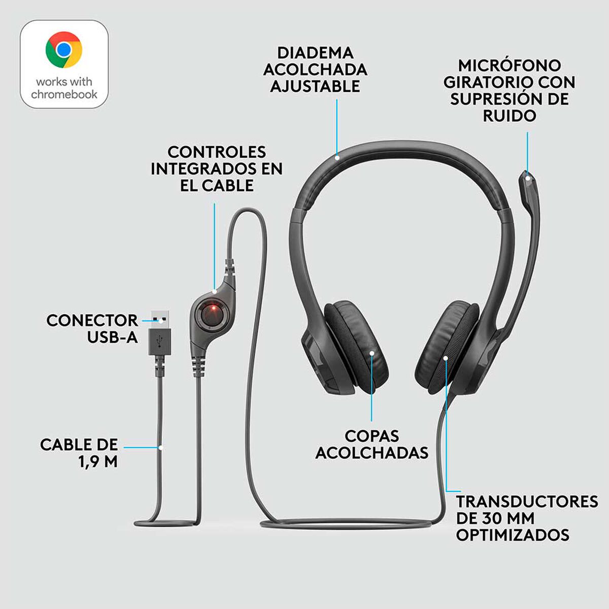 Audífonos On Ear Logitech 29LOGHD390
