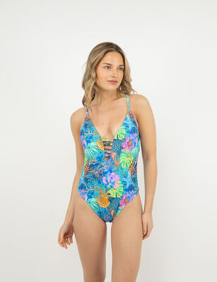 Imagen 1 del producto Traje de baño Enterito Mujer Icono Azul