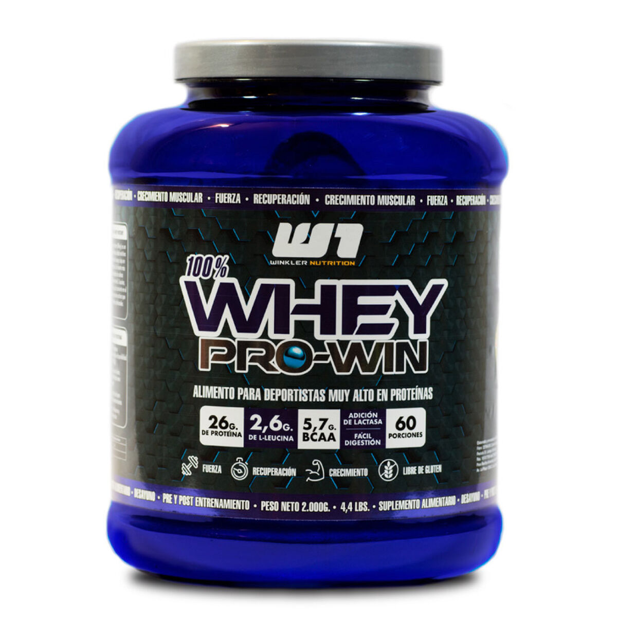Proteína Whey Pro Win Vainilla 2 Kgs. 60 Servicios