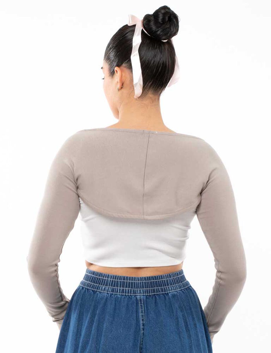 Top Con Polera Manguito Mujer Icono