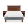 Cama Europea CIC 2 Plazas Excellence Plus + Respaldo + 2 Veladores Dublin Caramelo
