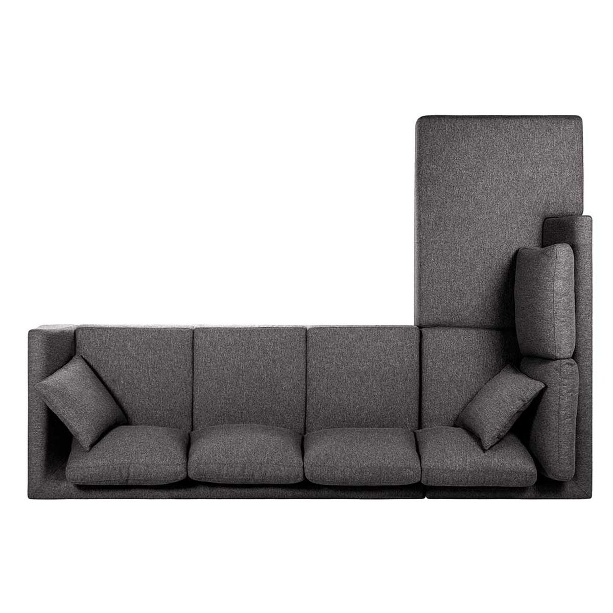 Sofá Seccional Izquierdo Rosen Carter 3-1 Cuerpos Charcoal