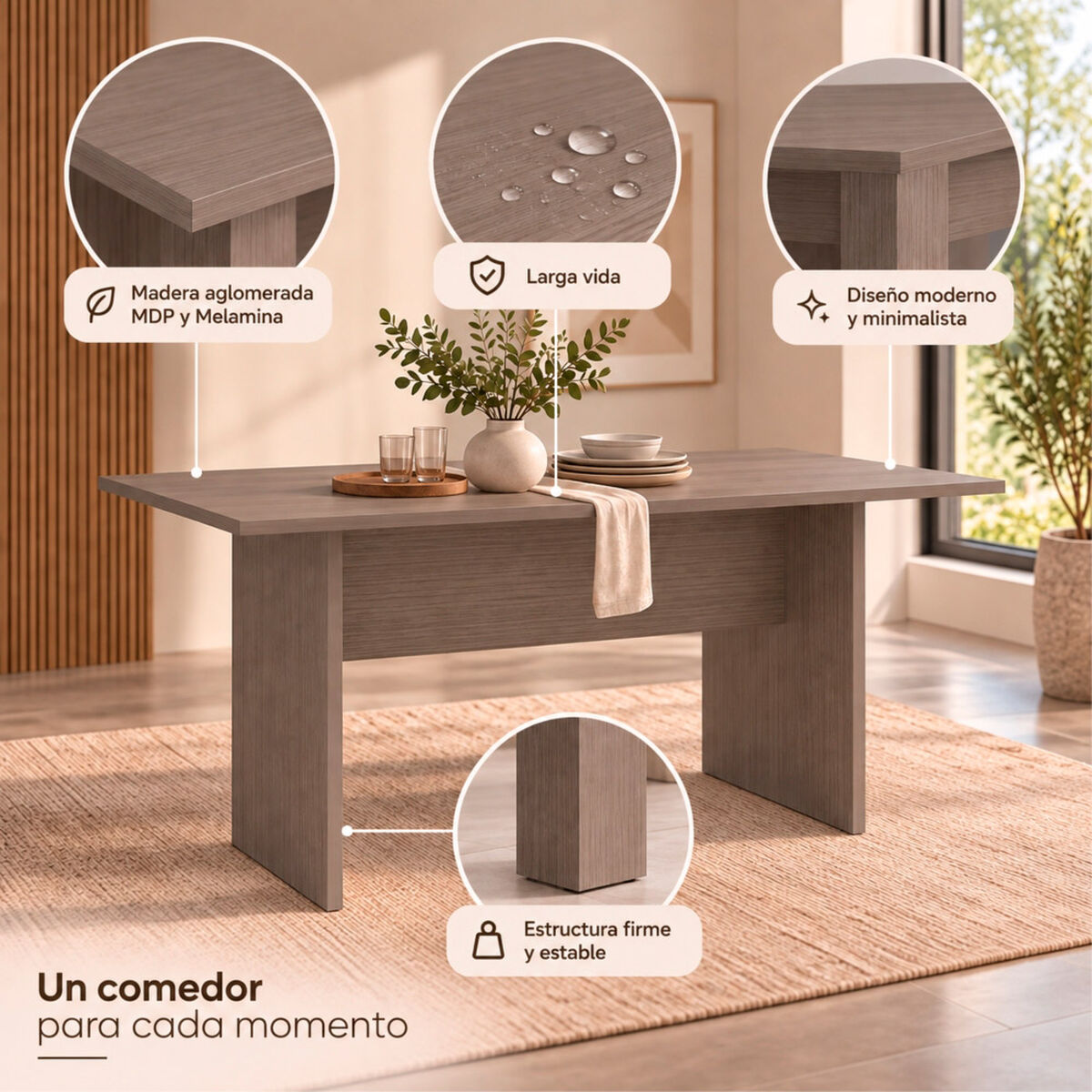 Mesa de Comedor Tuhome Beijing Positano