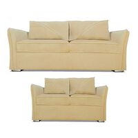 Juego de Living Elegant Detail Atlanta Sofá 3 Cuerpos + Sofá 2 Cuerpos Beige