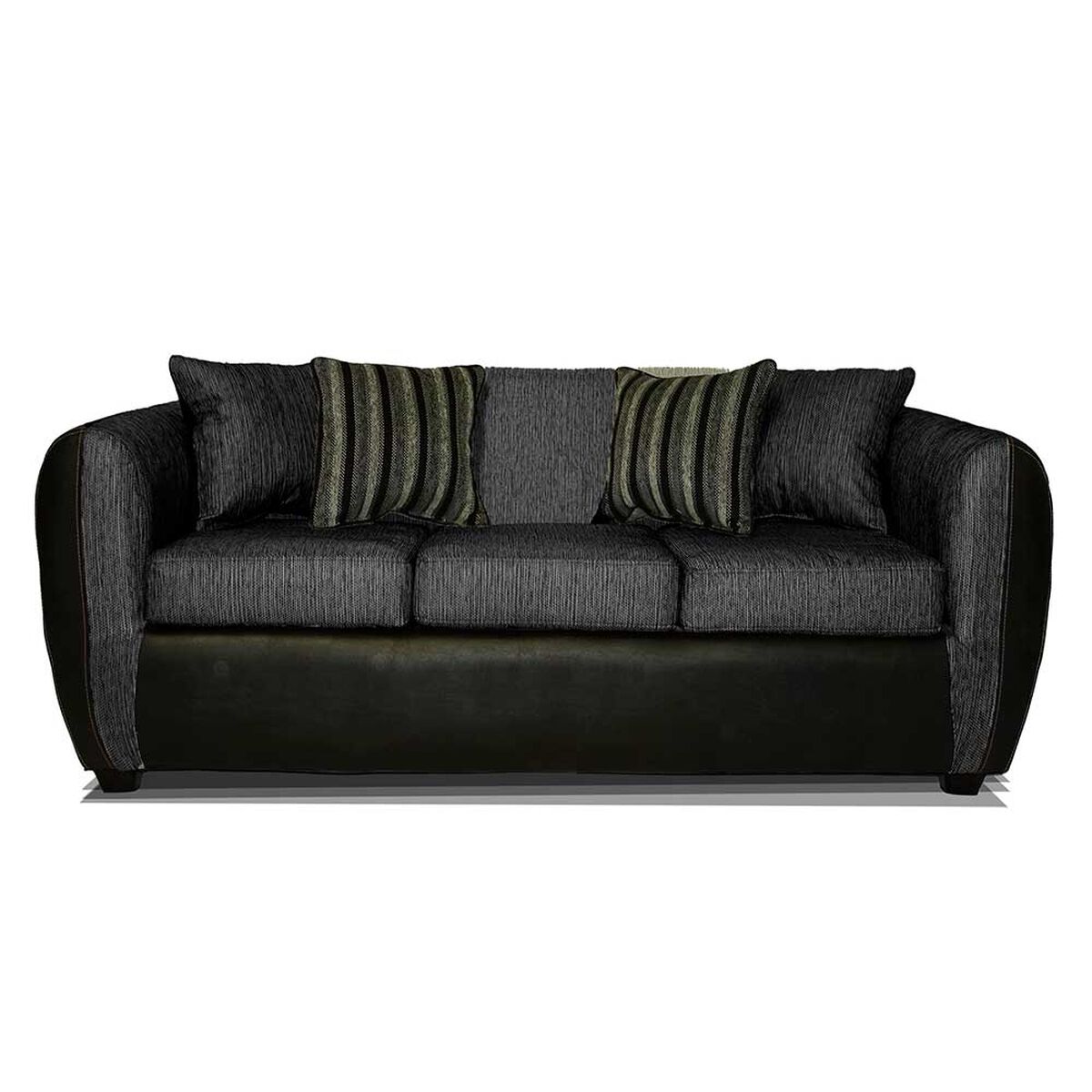 Juego de Living Elegant Detail Oklahoma Sofá 3 Cuerpos + Sofá 2 Cuerpos + Sillón 1 Cuerpo Gris Oscuro