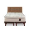 Cama Europea Flex Base Dividida 2 Plazas Máximo Cobre + Respaldo