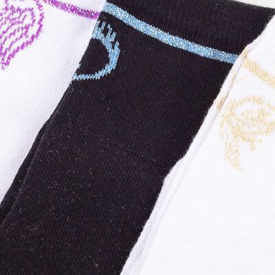 Imagen 2 del producto Pack 3 Calcetines Mujer Icono Blanco