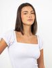 Polera Crop Manga Corta Mujer Icono