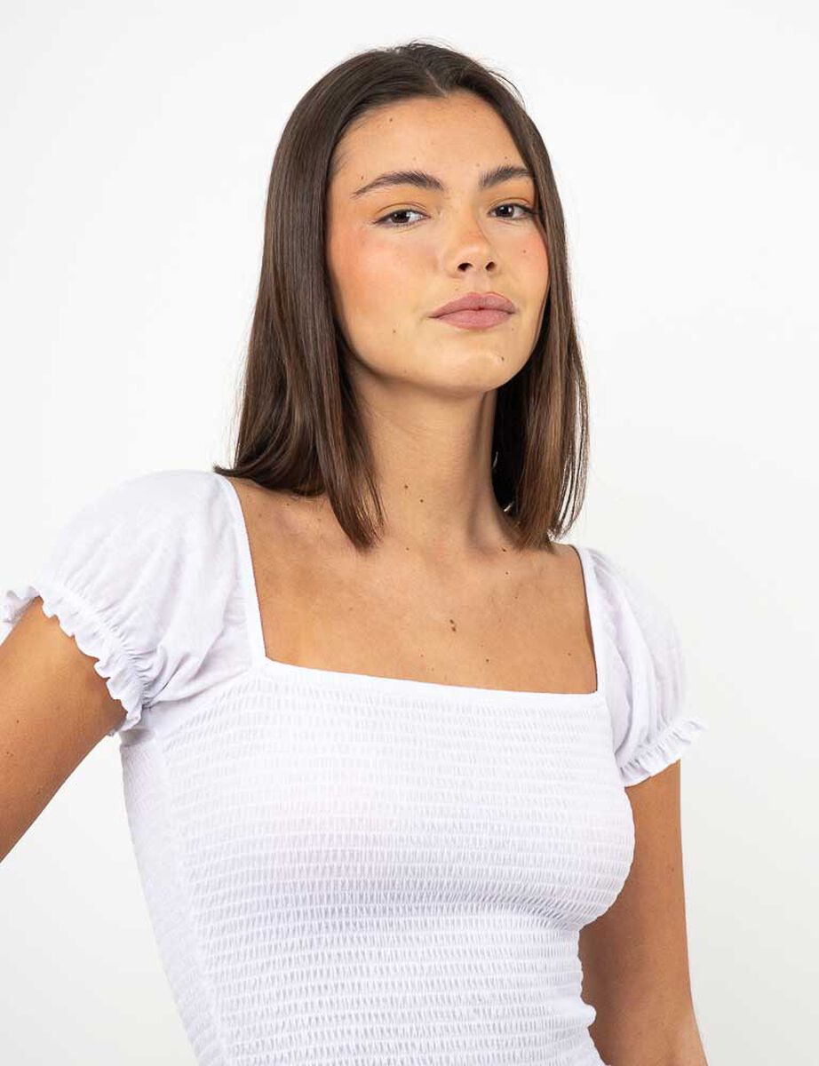 Polera Crop Manga Corta Mujer Icono