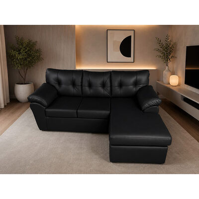 Seccional Reversible Dise&ntilde;o A&M Home Siena 5 Cuerpos Negro