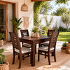 Juego de Comedor Muebles Hema Roma 4 Sillas Chocolate