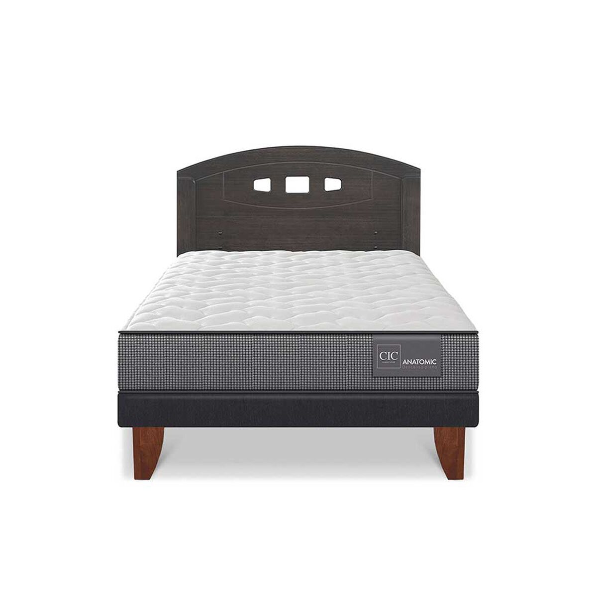 Cama Europea CIC 1,5 Plazas Anatomic + Respaldo Gales