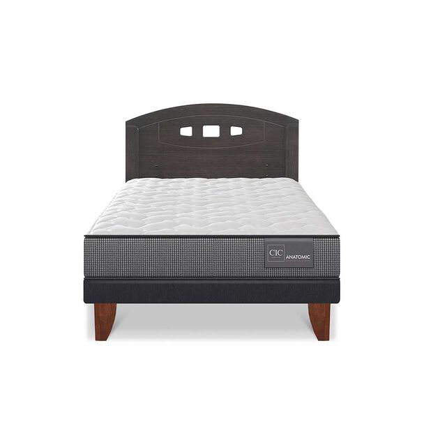 Cama Europea CIC 1,5 Plazas Anatomic + Respaldo Gales