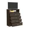 Cómoda TV Hasta 40" TuHome Z-80 4 Cajones Coñac