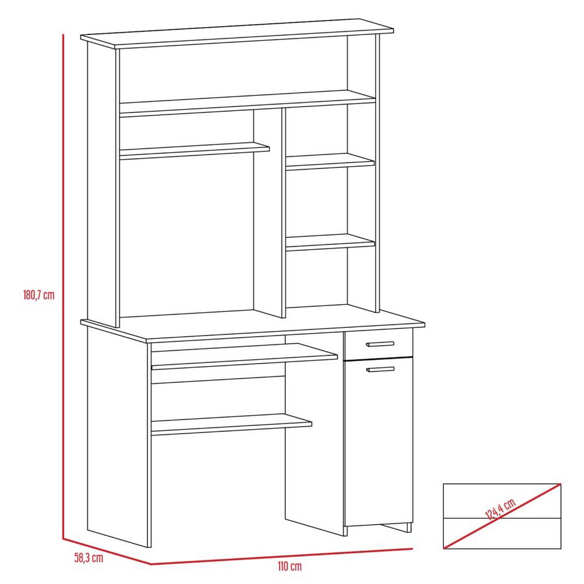 Escritorio Tuhome 180 Ceniza