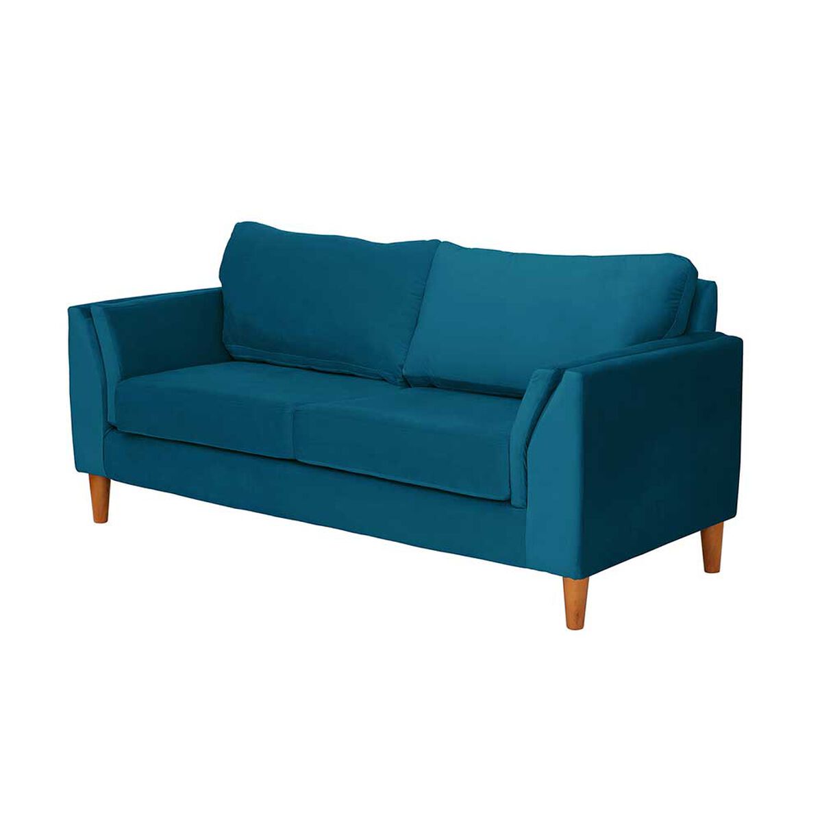 Sofá Latam Home Milan 2 Cuerpos Azul Petroleo
