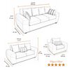 Juego de Living Elegant Detail New Houston 3-2-1 Cuerpos Rojo