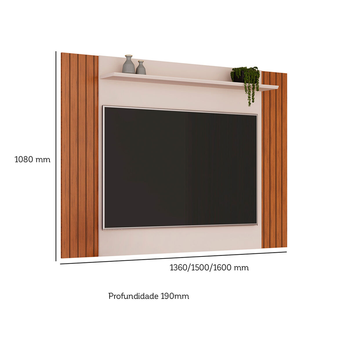 Panel TV Vekkahome Extensible Trend 65" Pulgadas Caf&eacute;