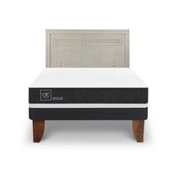 Cama Europea CIC 2 Plazas Ortopedic + Respaldo Milan Alpino