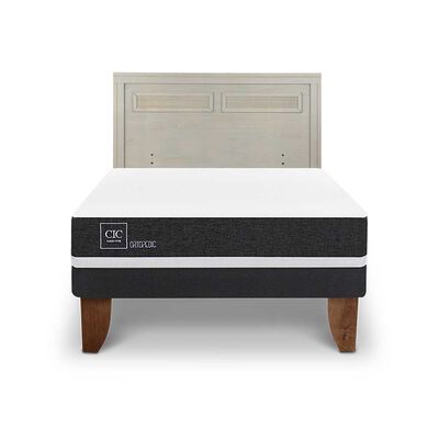 Cama Europea CIC 2 Plazas Ortopedic + Respaldo Milan Alpino