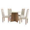 Juego de Comedor Yardas Capri 4 Sillas Off White