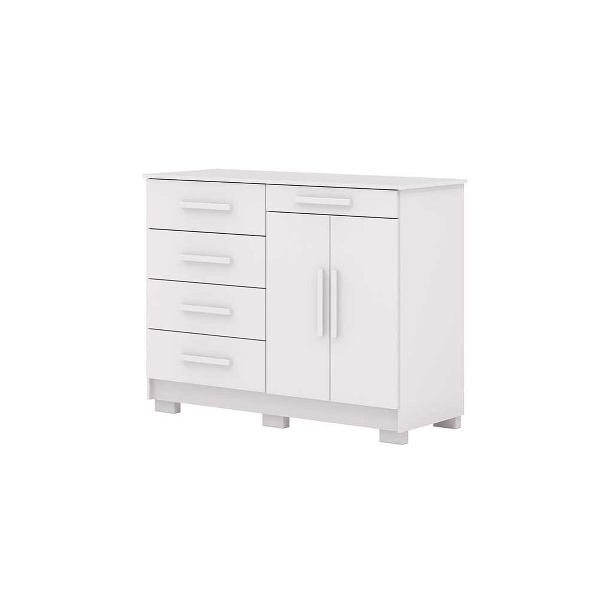 C&oacute;moda Vekkahome Americana 5 Cajones 2 Puertas Blanca