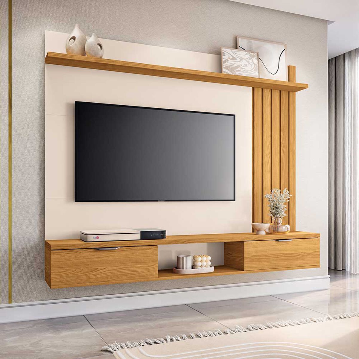 Panel TV Jdo & Design Lest Hasta 55" Miel Beige