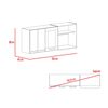 Combo Modulo Inferior con Lavaplatos + Modulo Superior TuHome Hasselt Gris Rovere