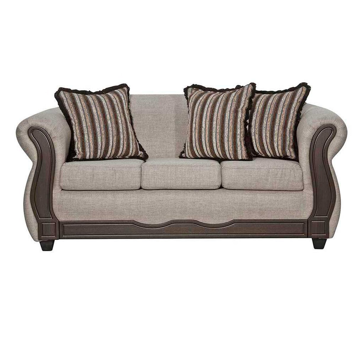 Juego de Living Black Factory Sofia Sof&aacute; 3 Cuerpos + Dos Sillones 1 Cuerpo Beige