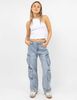 Jeans Cintura Ajustable Wide Leg Mujer Icono