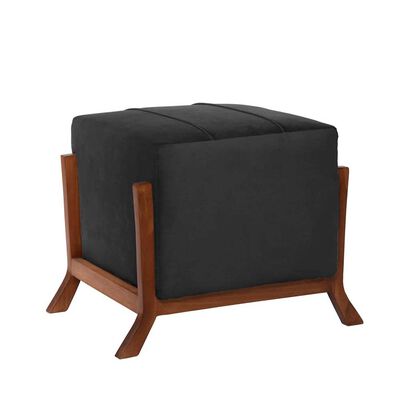 Pouf Latam Home Marsella Tela Velvet Negro