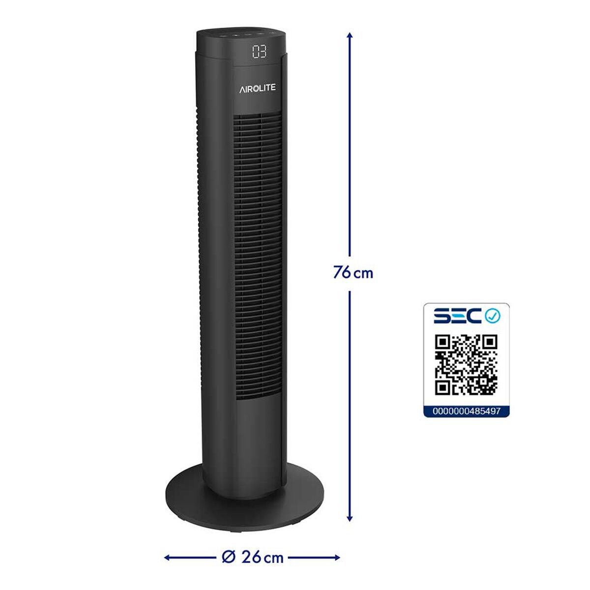 Ventilador de Torre Airolite VT02R