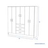 Clóset CIC Maipo Blanco 6 Puertas 3 Cajones