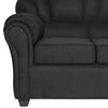 Juego de Living Muebles M&E Natoga Sofá 3 Cuerpos + Dos Sillones 1 Cuerpo Negro