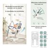 Silla de Comer y  Columpio Mecedor Lujoso Lubabycas Gris