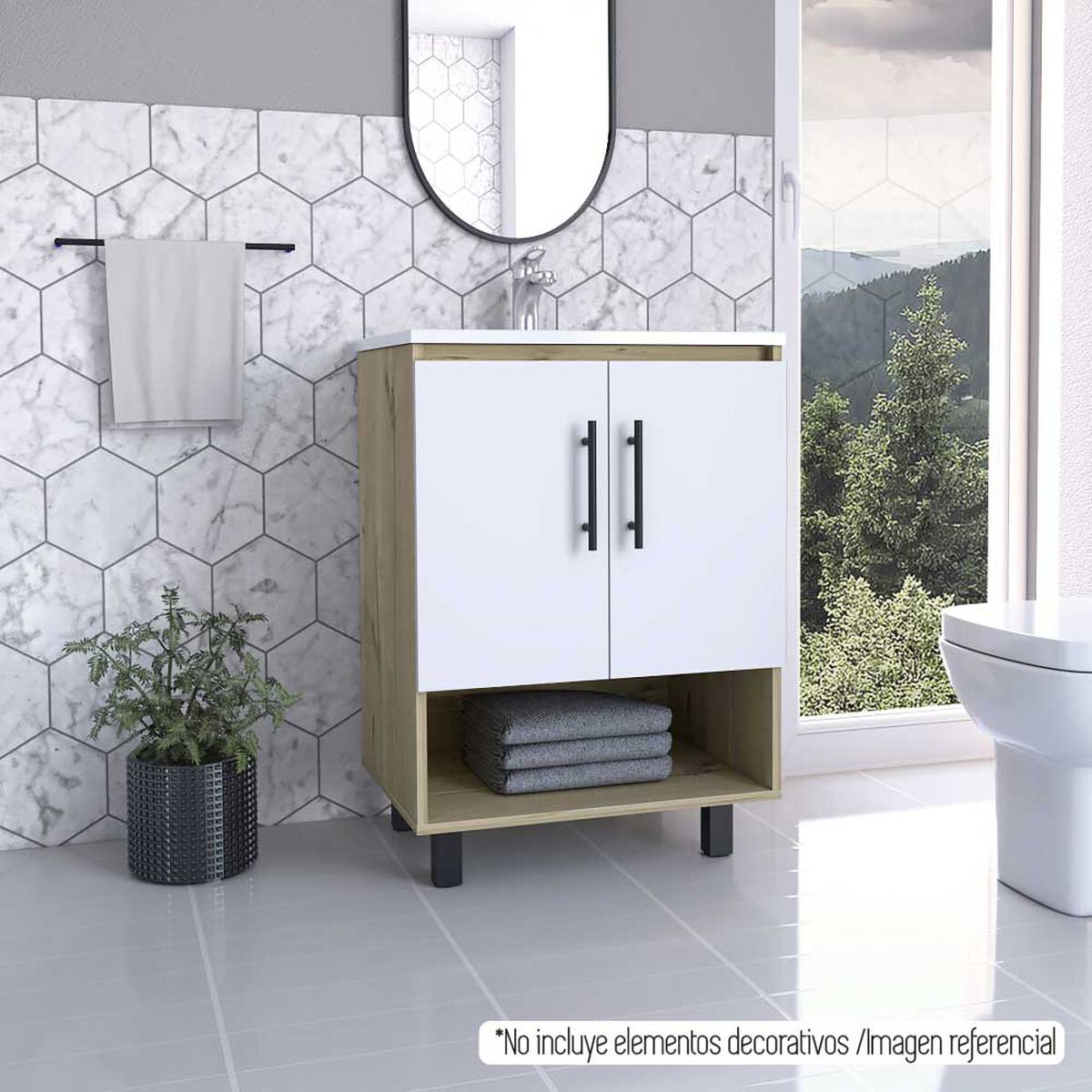 Mueble Lavamanos TuHome Bath Bi Color Duna Blanco