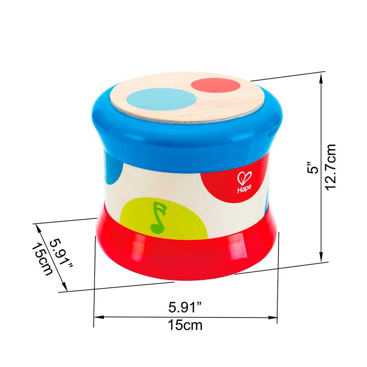 Tambor de Bebe Didáctico de Encajes Hape
