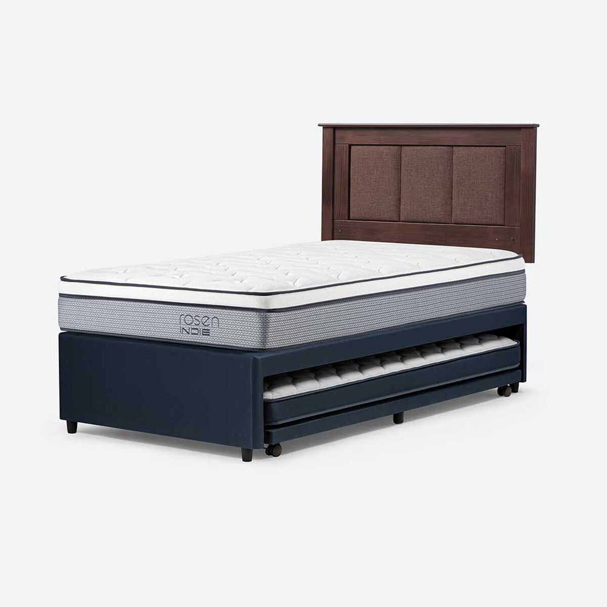 Cama Nido Rosen 1,5 Plazas Indie + Respaldo Rachel