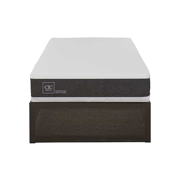 Cama Europea CIC Iron Smart 1,5 Plazas Ortopedic + Faldón